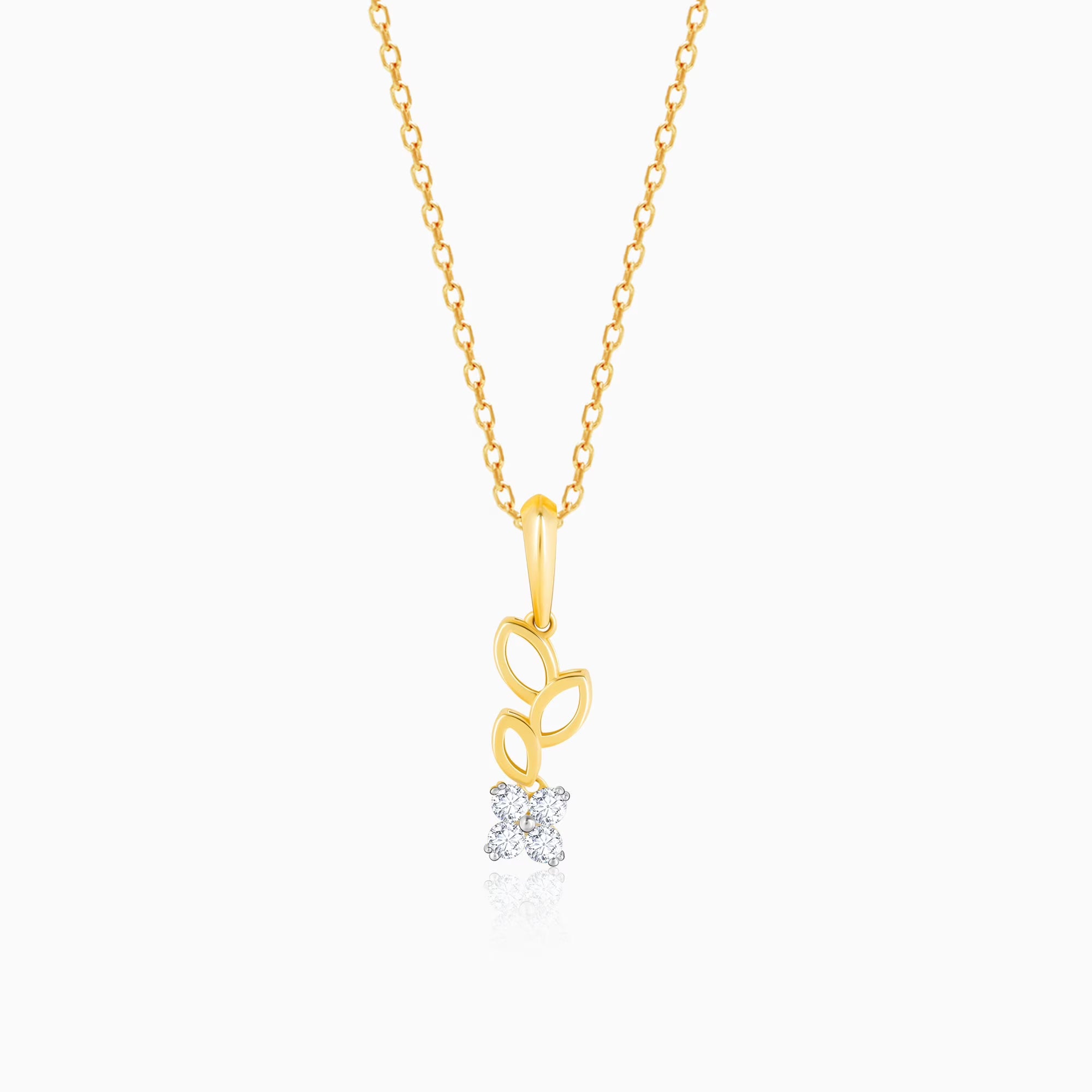 Gold Morning Glory Diamond Pendant D855413