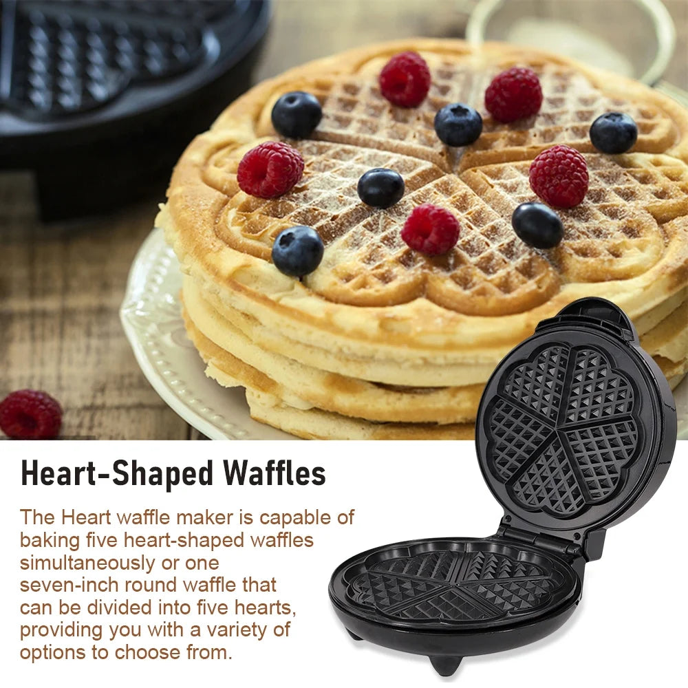 1000W Heart-Shaped Waffle Maker P5985