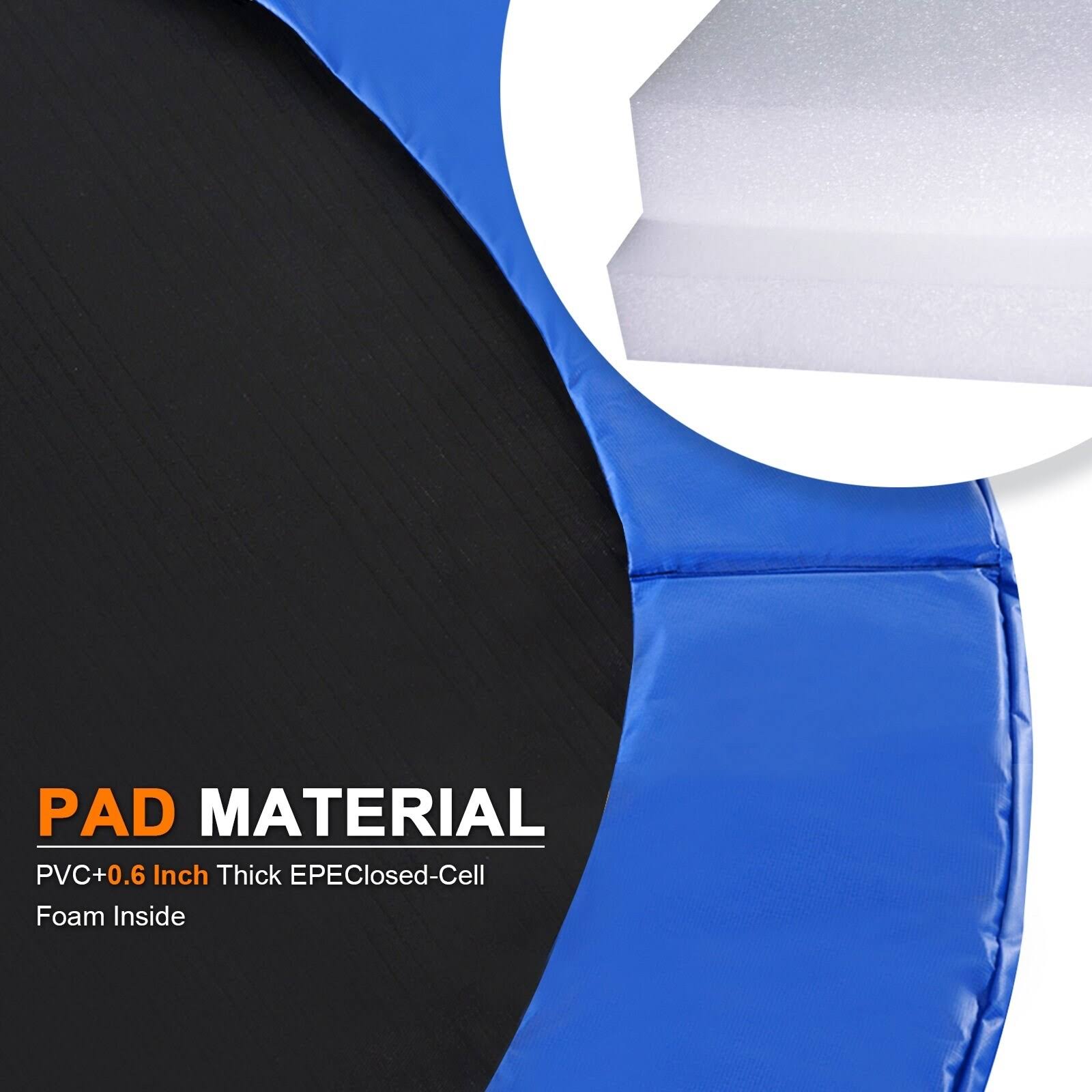 13ft Round Trampoline with Basketball Hoop Safety Enclosure Pad Ladder J79079
