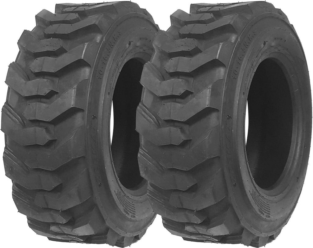 Set of 2 Heavy Duty Skid Steer Tires W7682