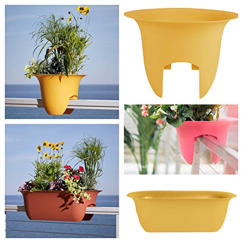Casper White 12" Deck Rail Planter Q1029