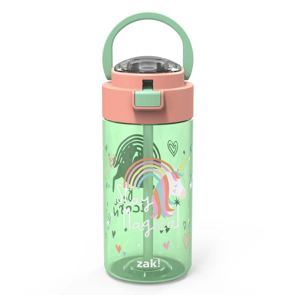 Unicorn Reusable Plastic Water Bottle with Push-button lid H34602