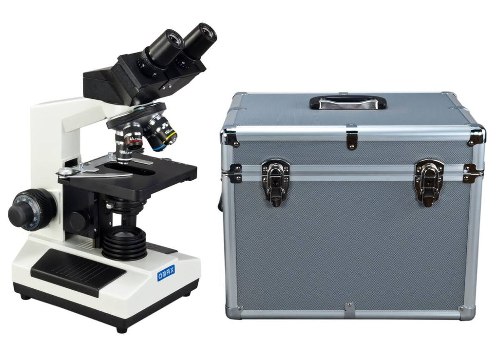 40X-1600X Compound Binocular Microscope with Aluminum Carrying Case R39719