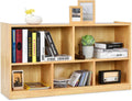 Natural Wooden 2 Tier 5 Cube Bookcase K530176