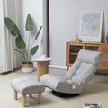360-Degree Swivel Floor Gaming Chair Lazy Sofa with Footrest Y92687