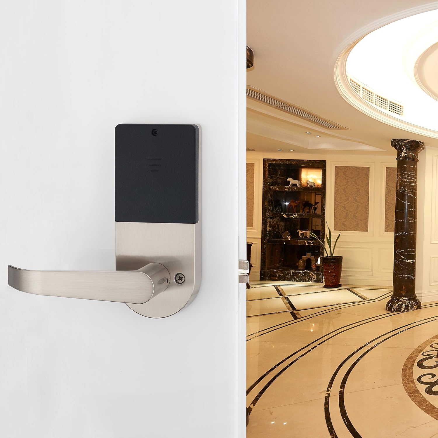 Digital Door Lock with Remote Control, Code and Key R65381
