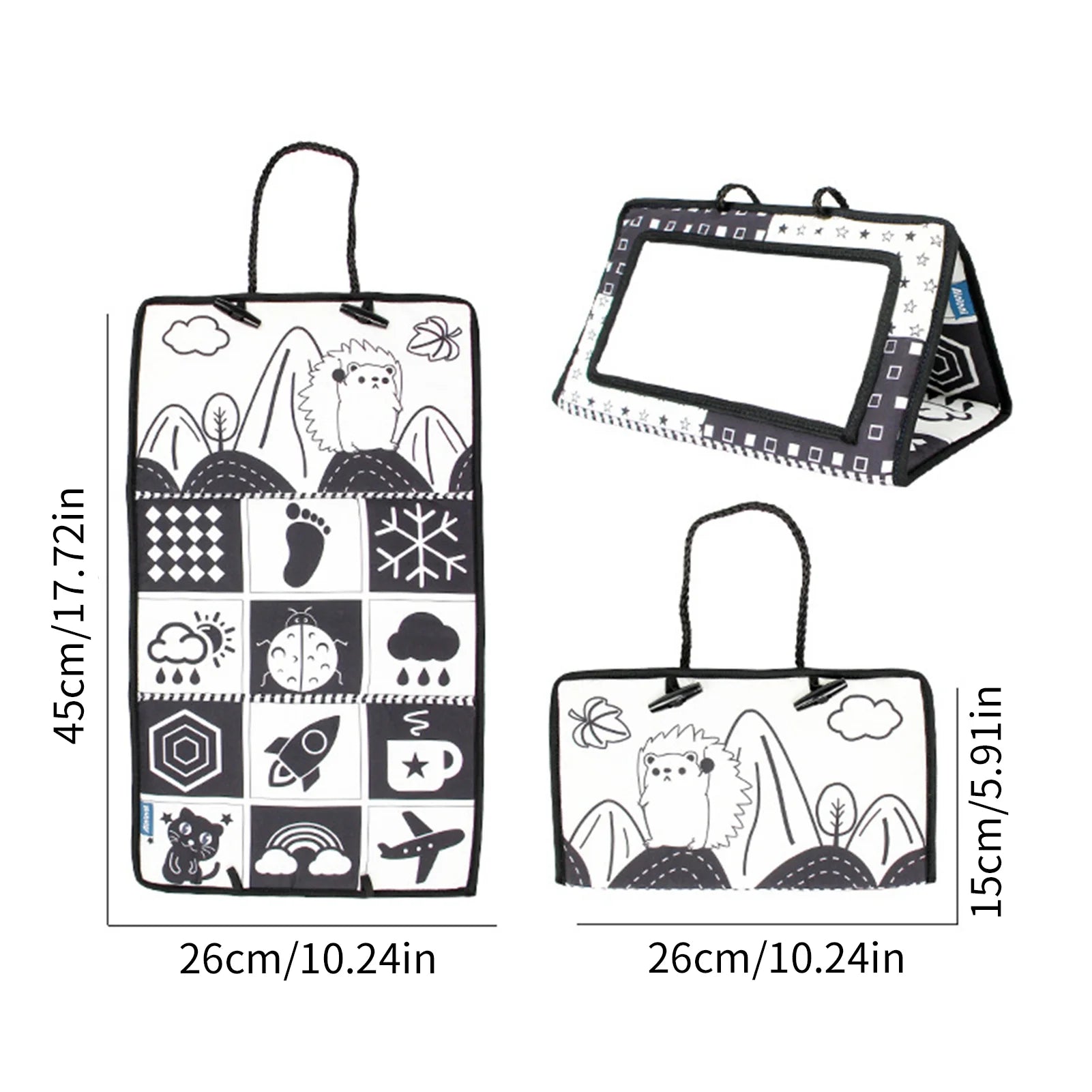 Black White Floor Mirror Baby Toy K57351