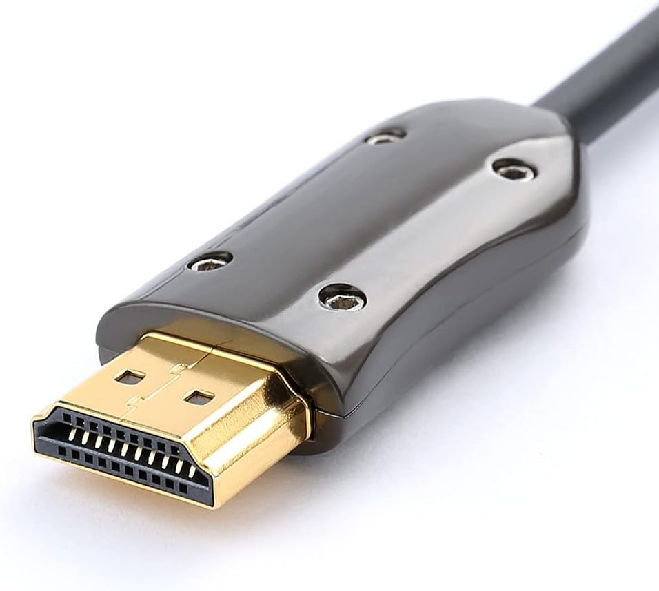 100m Slim Fiber Optic HDMI Cable 2.0 UHD 4K 60Hz 18Gbps Black Pack of 2 C235