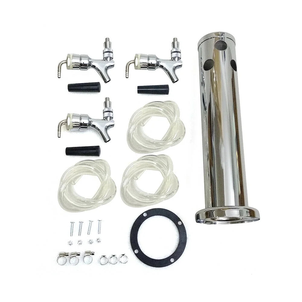 Stainless Steel Silver Beer Dispenser (3 Taps) E3493