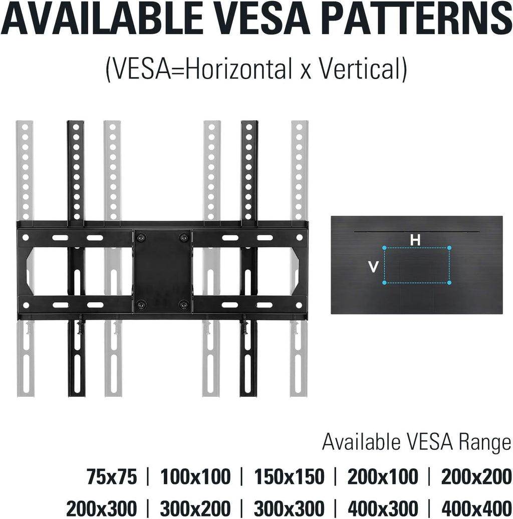 TV Mount Full Motion Wall Mount for 26-55 Inch Flat Screen TV, Dual Arms, Max VESA 400x400mm, 99 LBS, Pack of 2 T468496