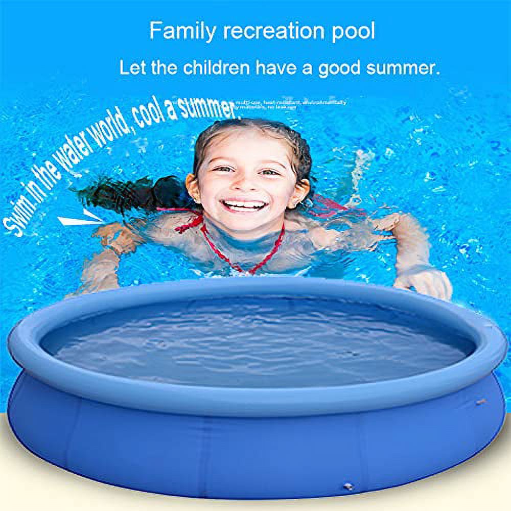 Blue Inflatable Above Ground Round Swimming Pool (12 ft x 36 in) M182649
