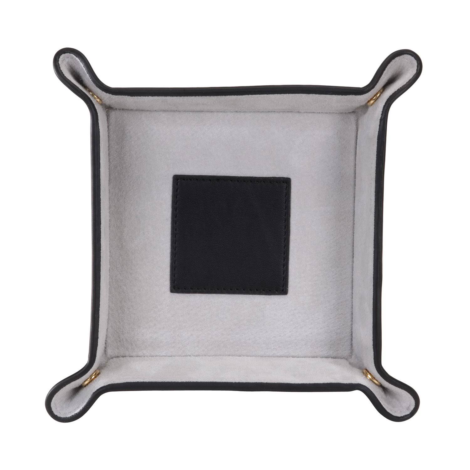 Navy Blue Leather Valet Tray O138