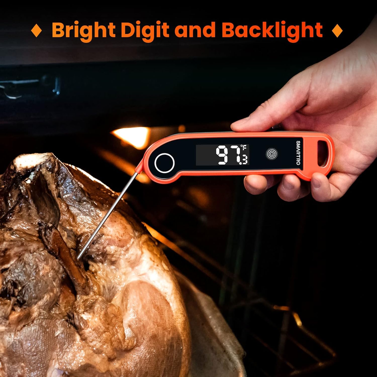 Instant Read Digital Meat Thermometer for Grilling BBQ, Pack of 2 Y563