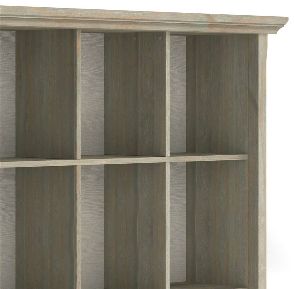 12 Cube Solid Wood Storage in Distressed Grey E629
