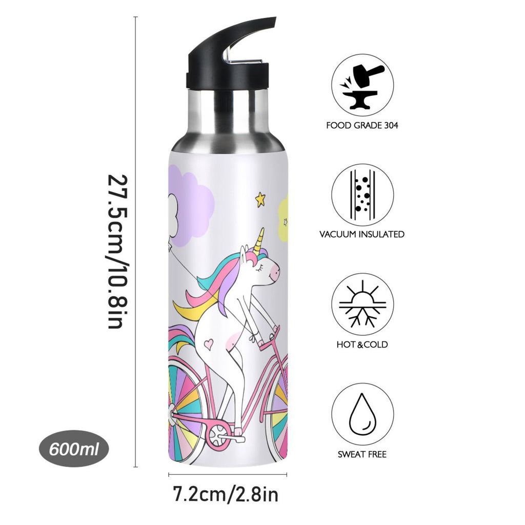 Stainless Steel Insulated Water Bottle with Straw Lid T35326