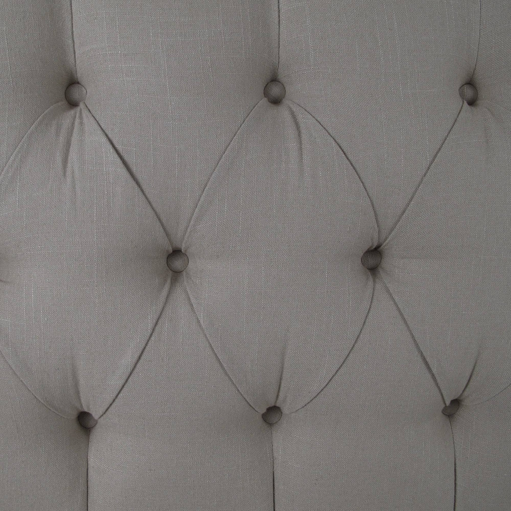 Gray Linen Tufted Wingback Headboard W875381