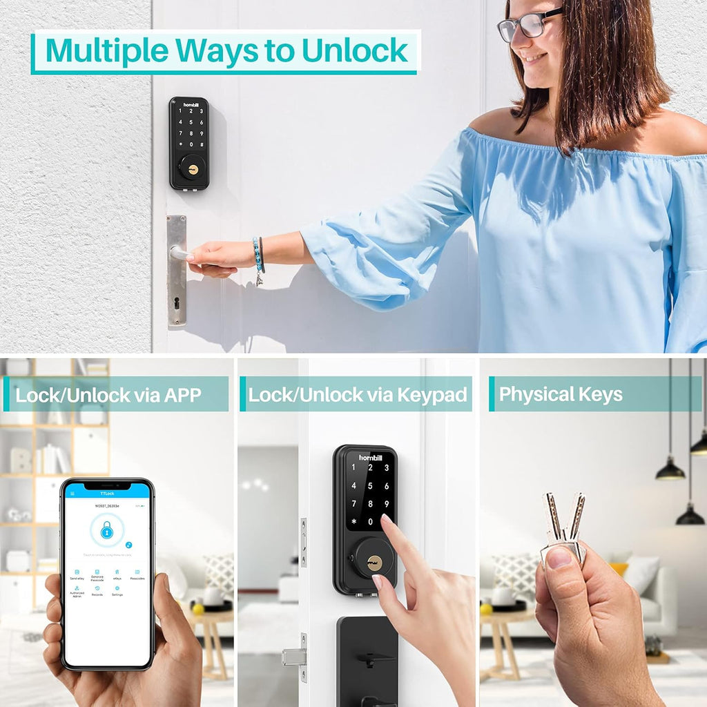 Smart Door Lock with Keypad Deadbolt Digital Electric Door Lock R7382