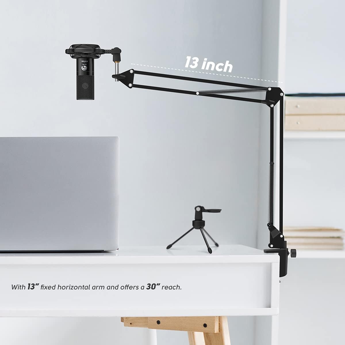USB Microphone Kit with Adjustable Scissor Arm Stand Shock Mount, Pack of 2 X26482