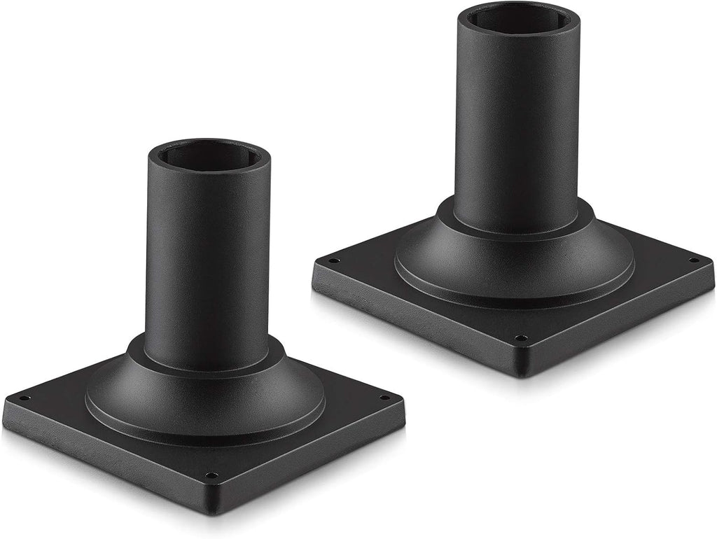 Black Cast Aluminum Post Light Mount Base Adapter, Pack of 2 I2325