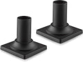 Black Cast Aluminum Post Light Mount Base Adapter, Pack of 2 I2325