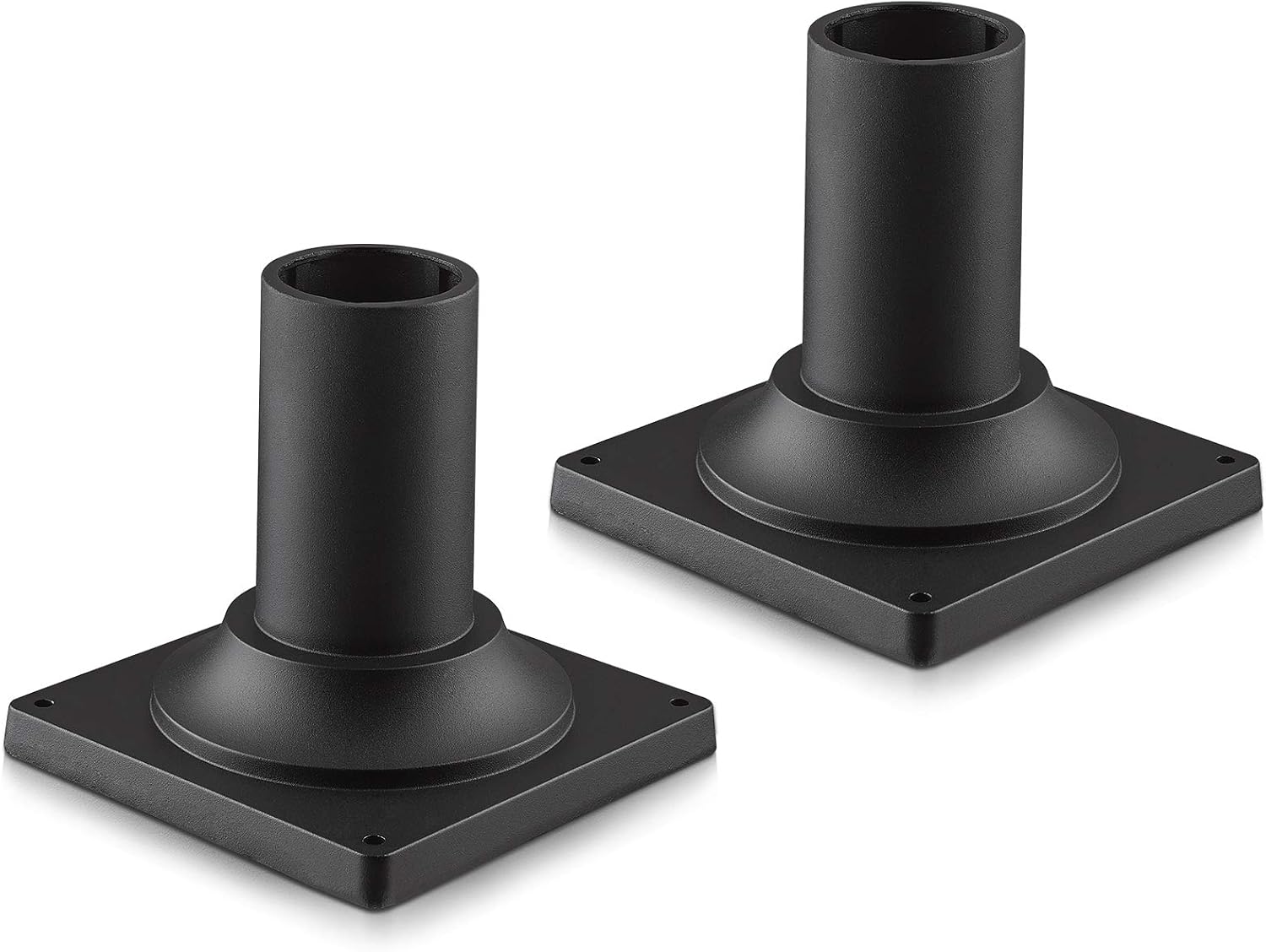 Black Cast Aluminum Post Light Mount Base Adapter, Pack of 2 I2325