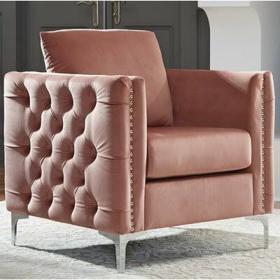 Tufted Velvet Armchair O149
