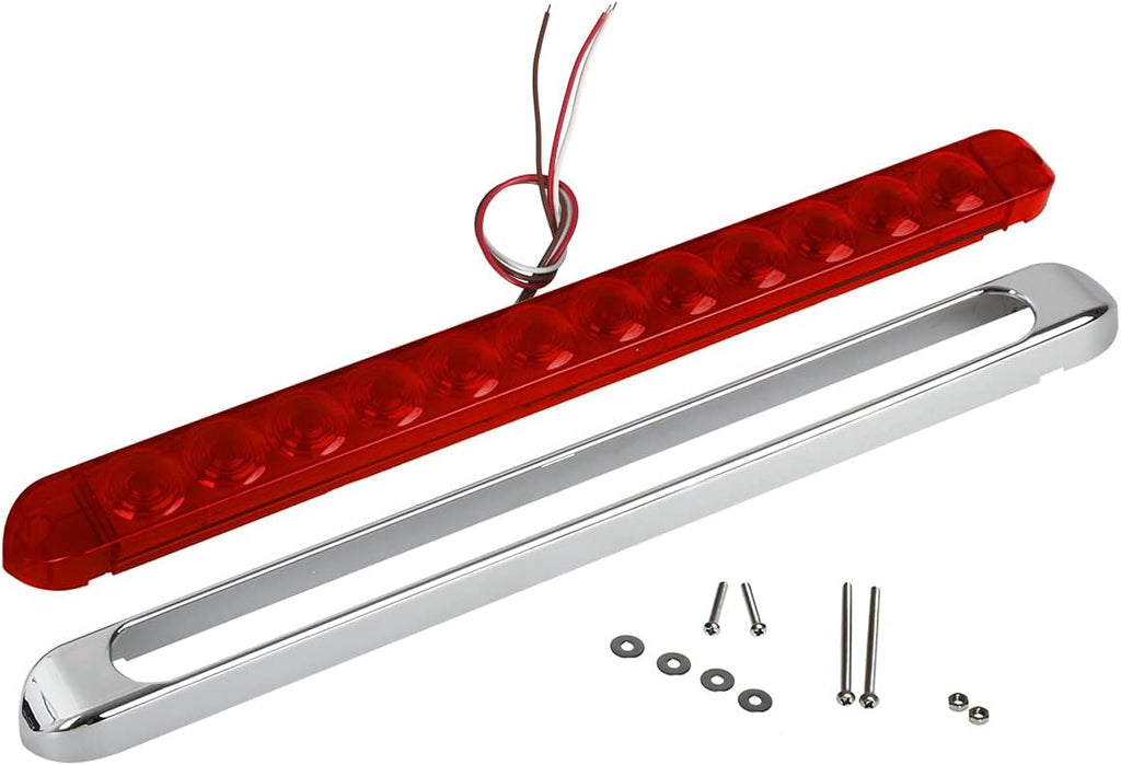 4pcs 17 Inch Chrome LED Trailer Tail Light Bar X781336