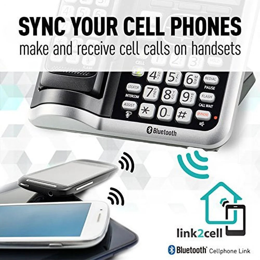 DECT 6.0 Expandable Cordless Phone System with Answering Machine - 3 Handsets C297