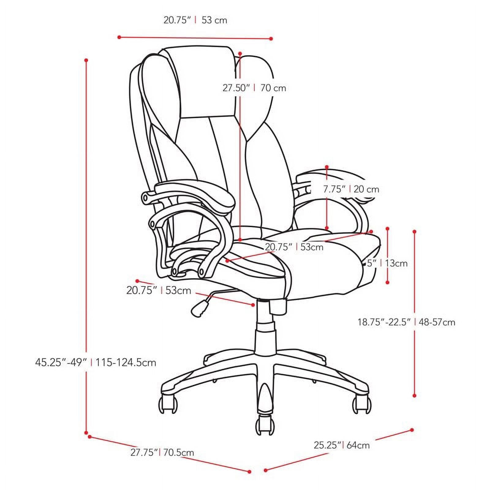 Blue Faux Leather Executive Office Chair J670
