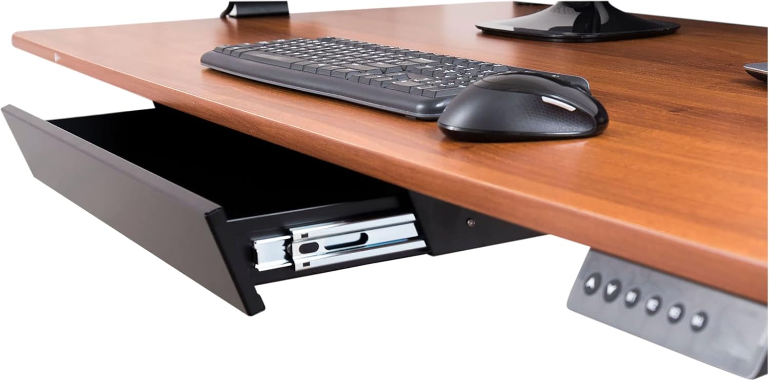 Black Sliding Under-desk Drawer Organizer 22" W M26592
