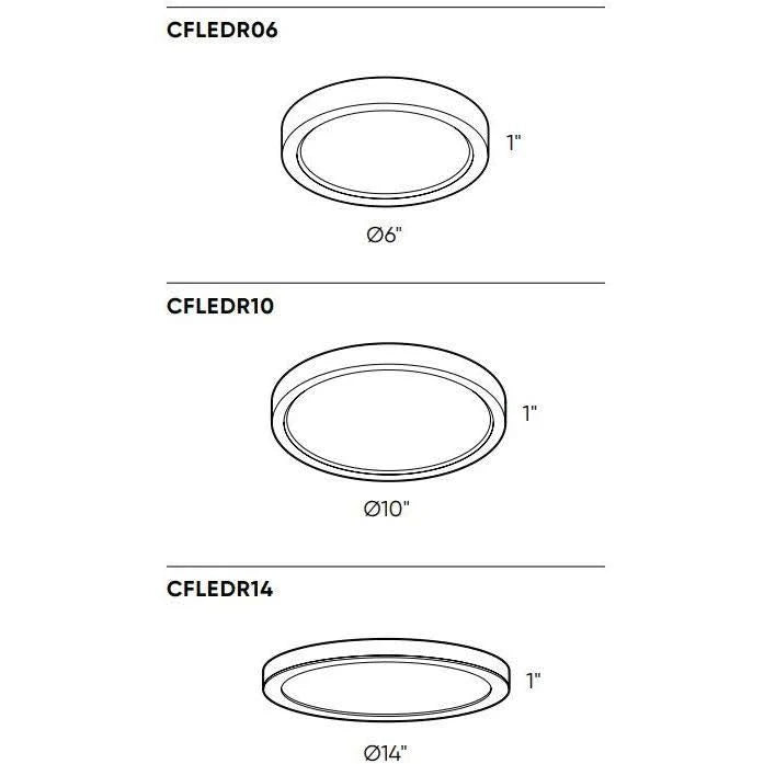 14x22 LED Round Flush Mount, Satin Nickel U740055
