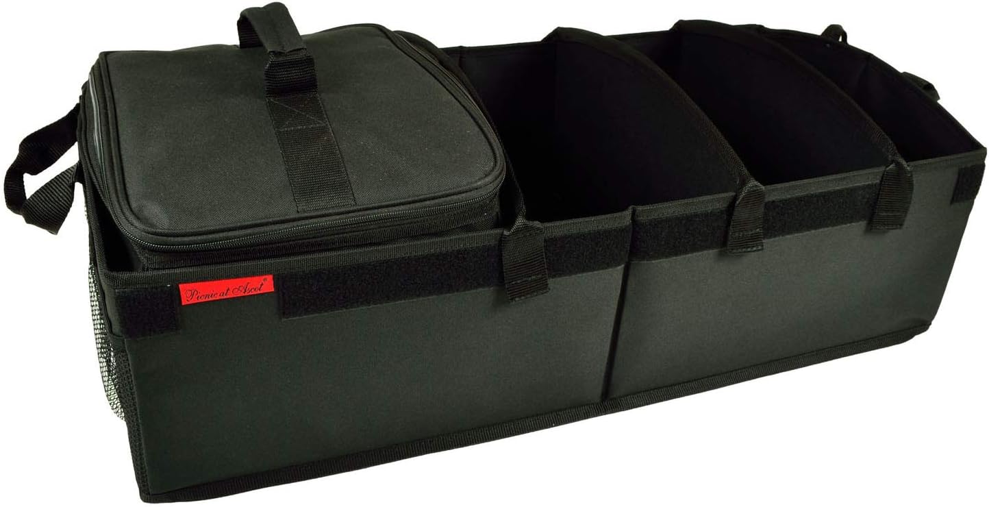 Heavy Duty Rigid Base Trunk Organizer with 28 Can Capacity Leak Proof Cooler F348241