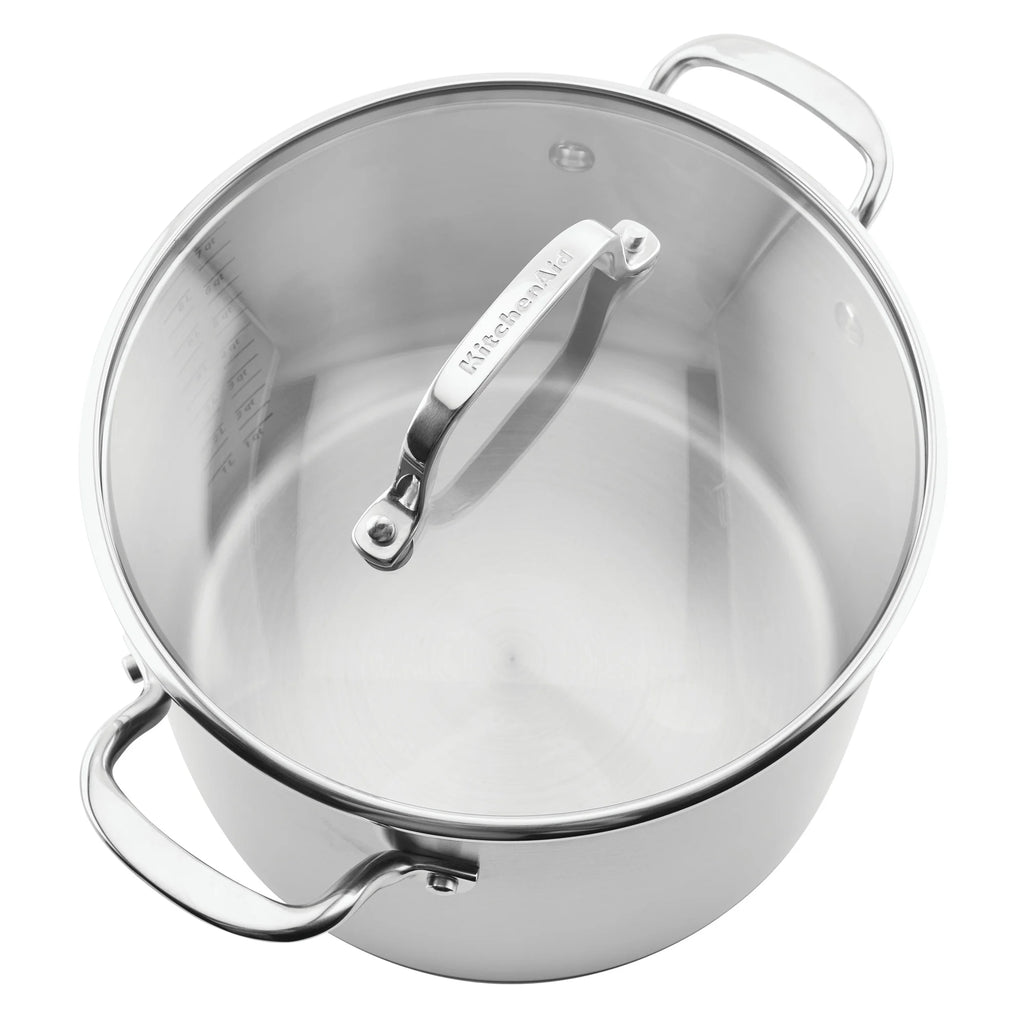 3-Ply Stainless Steel Induction Stockpot with Lid, 8 Quart L209893