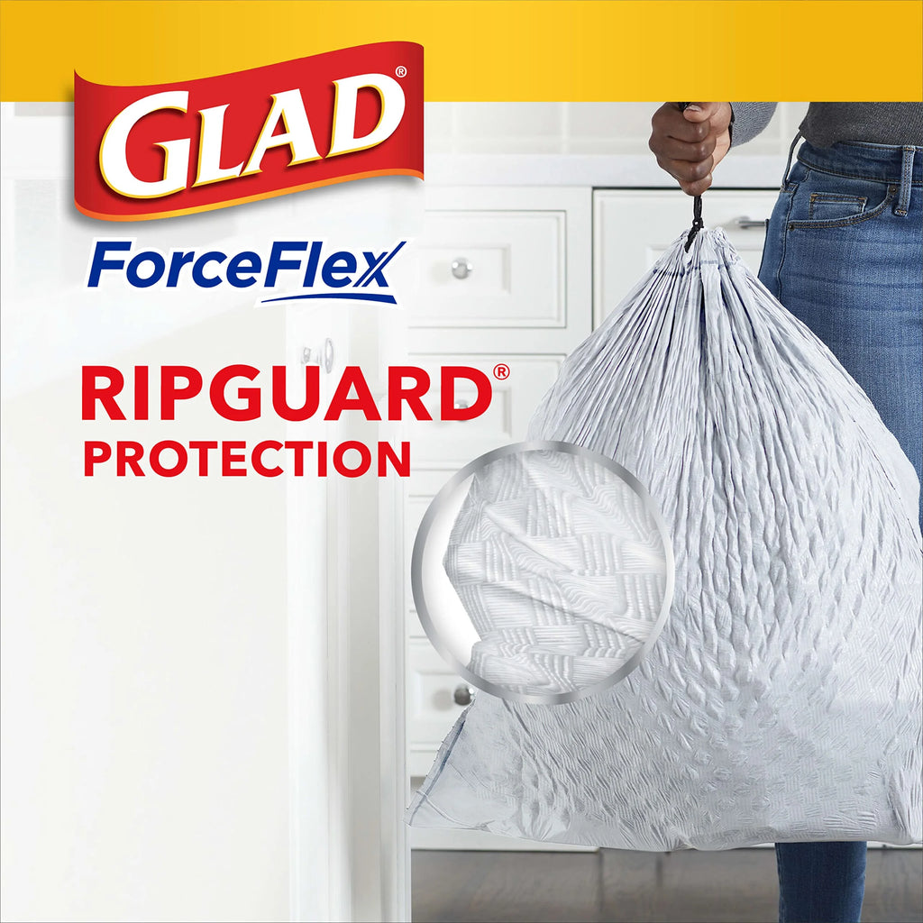 Glad ForceFlex Tall Kitchen Trash Bags, 13 Gallon, Lavender, 80 Count G343