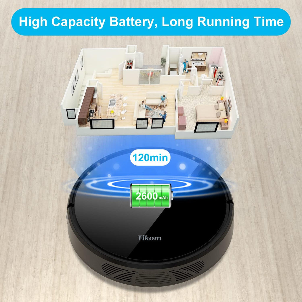 Black Robot Vacuum Cleaner with Self-Charging W774054