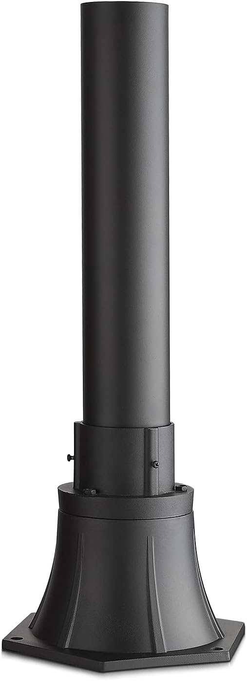 Black Cast Aluminum Post Light Mount Base Adapter, Pack of 2 I2325