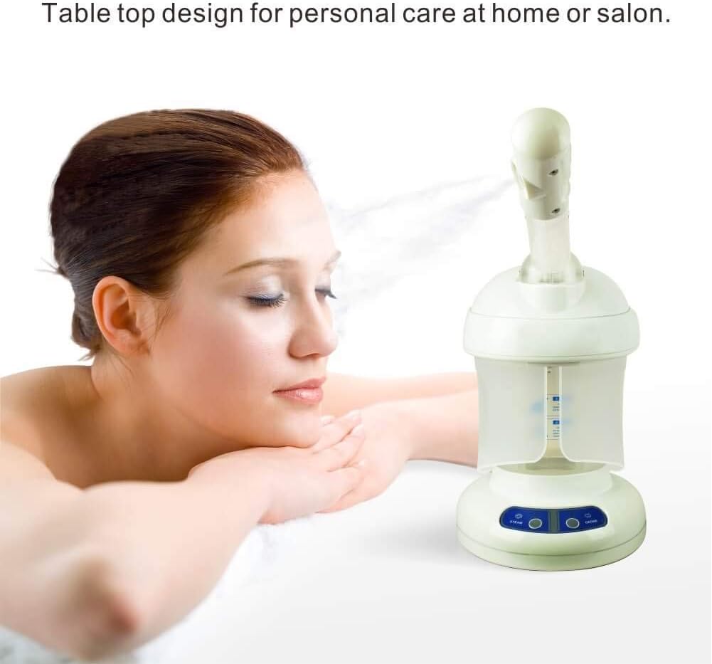 White Nano Ionic Facial Steamer with Extendable Arm A4572