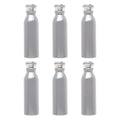 Silver 20 oz Stainless Steel Water Bottle Set of 6 A3690