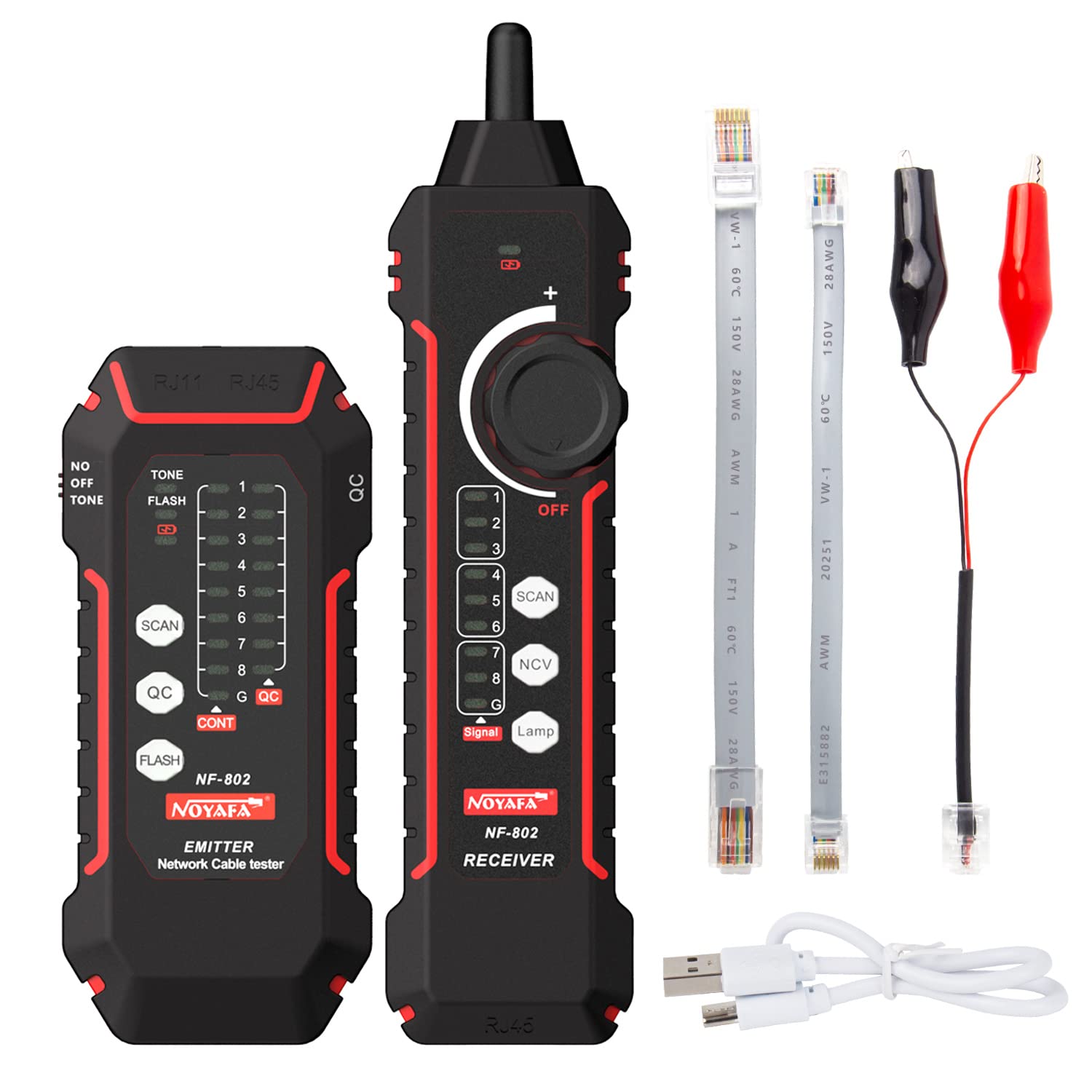 RJ11 RJ45 Ethernet LAN Network Cable Tester F13829