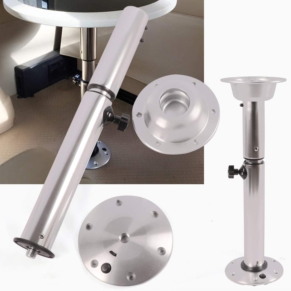 Silver Adjustable Height Table Pedestal Stand Base J5521