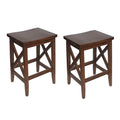 Walnut Wooden Barstools Set of 2 J2495