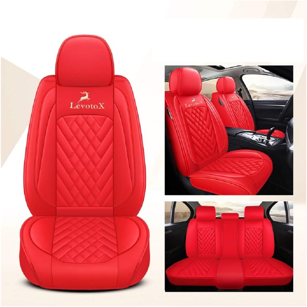 L-Black-Beige 5 Seats Full Set Car Seat Covers O8236