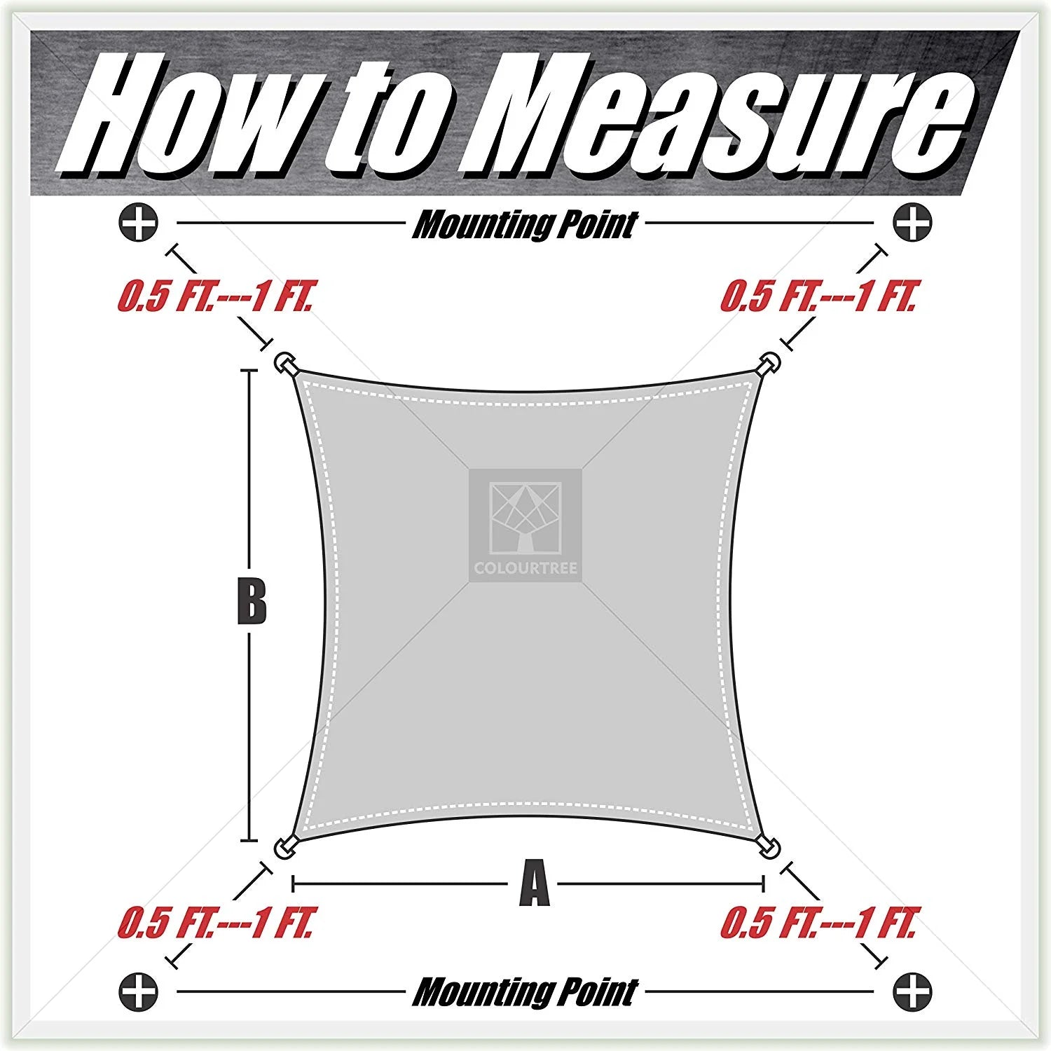 6' x 12' Rectangle Gray Sun Shade Sail Canopy B59174