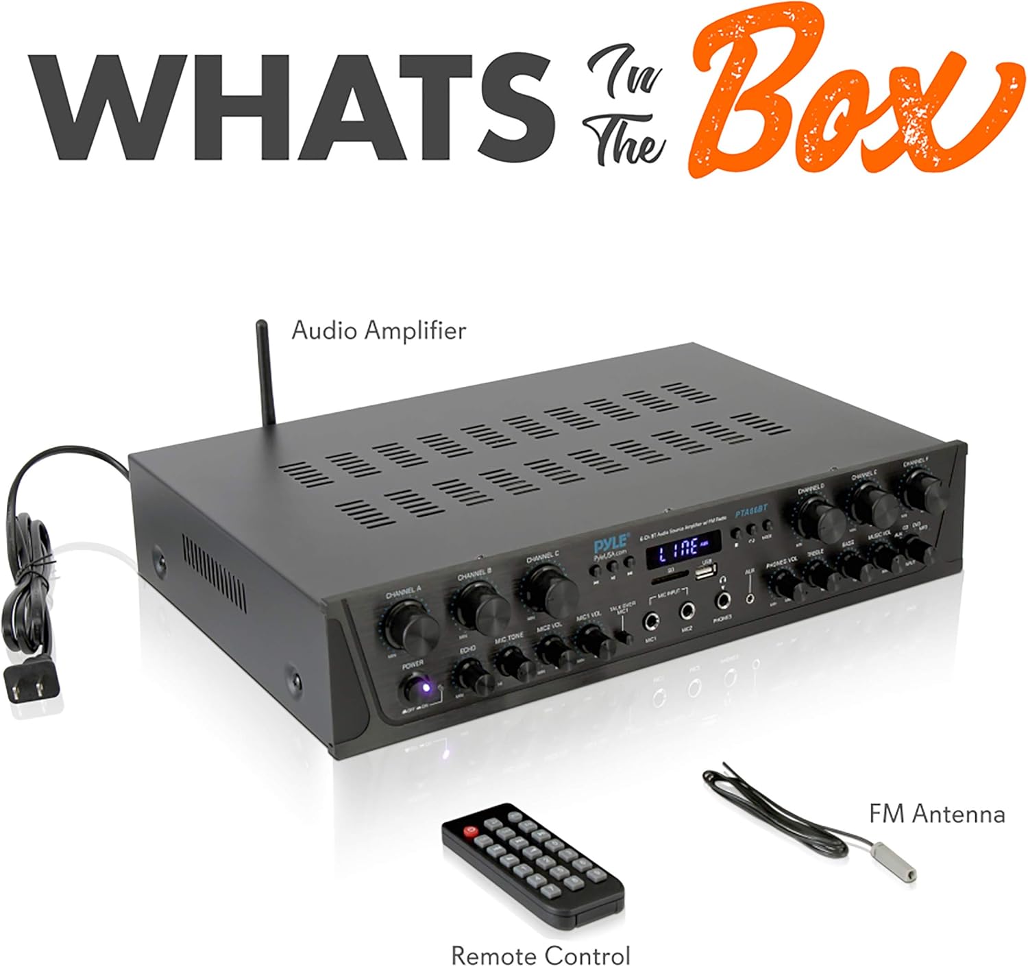 6 Channel 600 Watt Bluetooth Stereo Receiver Amplifier P927