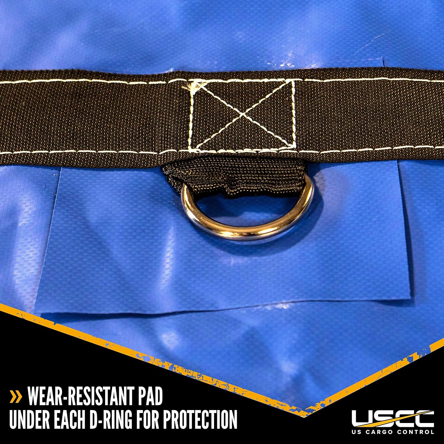 18 Ounce Blue Lumber Tarp with 4 Foot Drop and Flap M691