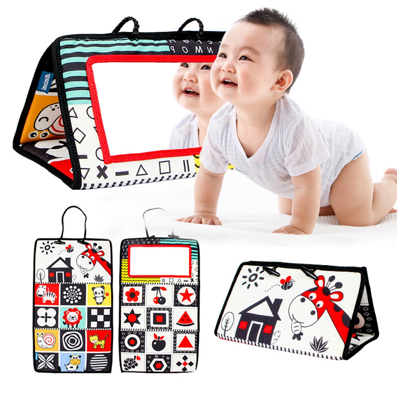 Black White Floor Mirror Baby Toy K57351