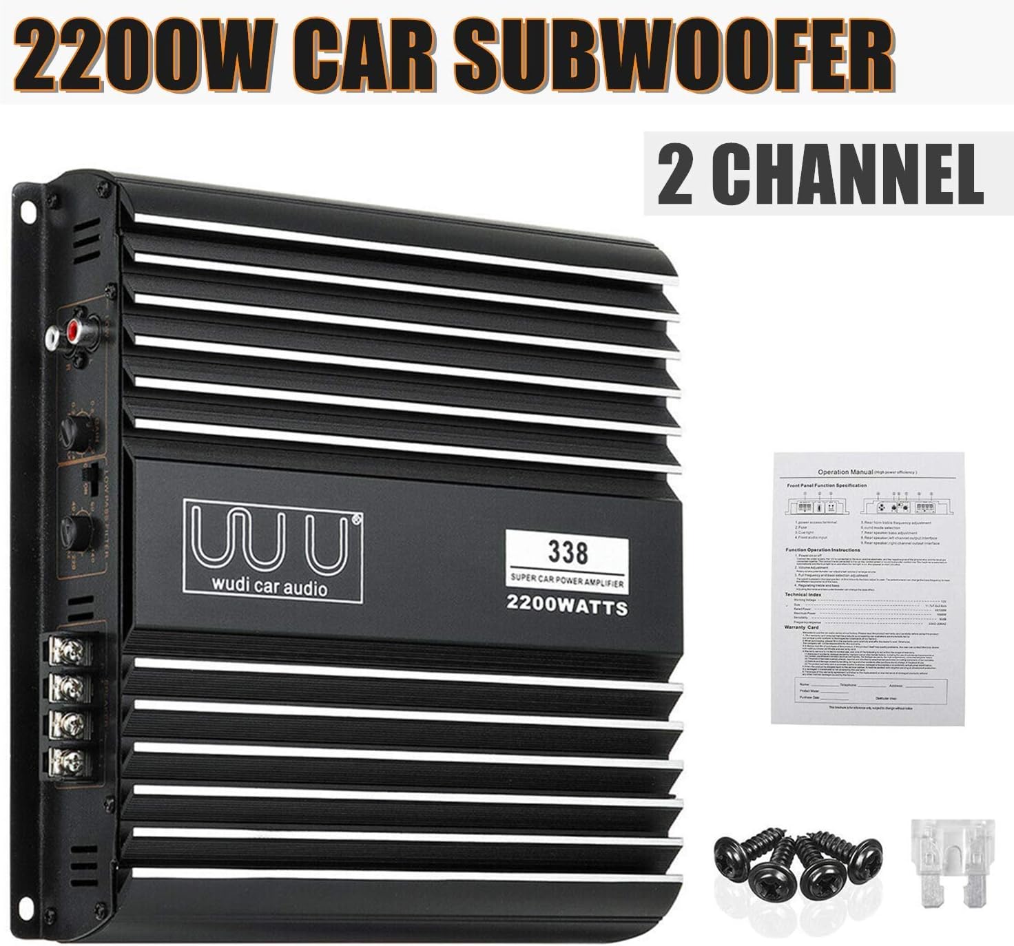 2 Channel 2200W Car Amplifier Pack of 2 X3640