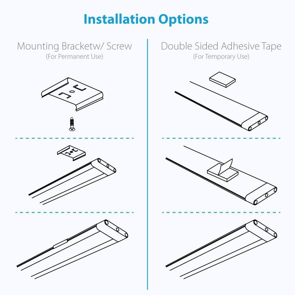 6 inch Warm White Modular LED Under Cabinet Lighting Pro Kit Q581
