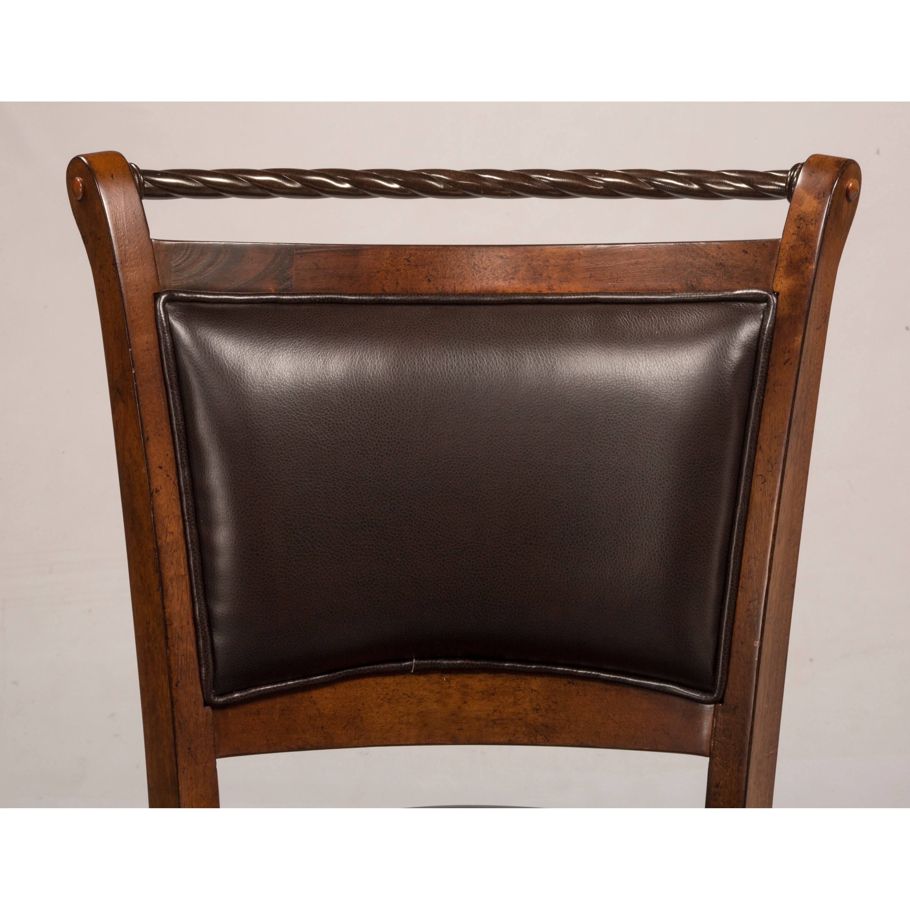 Swivel Counter Stool, Medium Brown Cherry D479