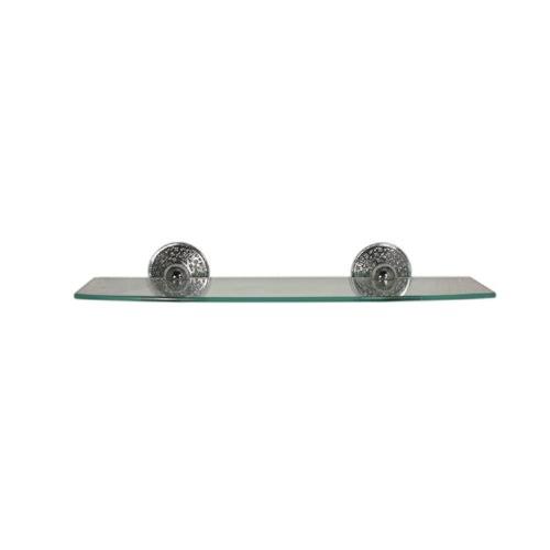 Polished Chrome 24 inch Glass Shelf V26730